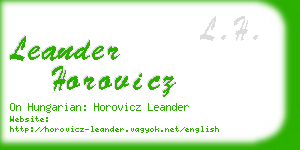 leander horovicz business card
